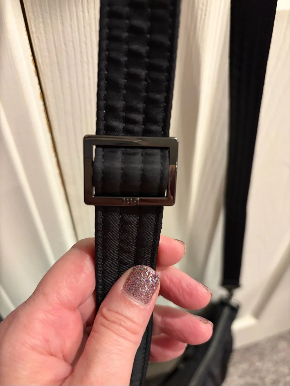 lug Mini Shuffle Black Quilted Crossbody Bag